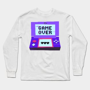 Game Over Glitch Pixel Long Sleeve T-Shirt